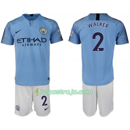 Billiga Fotbollströjor Manchester City WALKER 2 Barn Hemma tröja 2018/19 Kortärmad